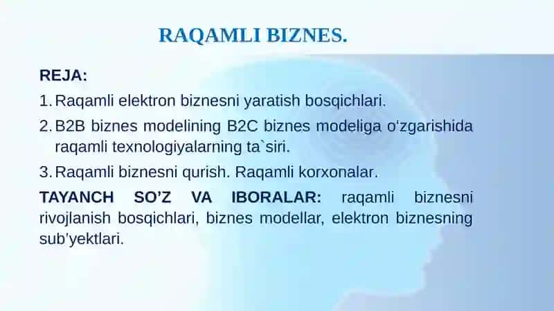 RAQAMLI BIZNES. 2