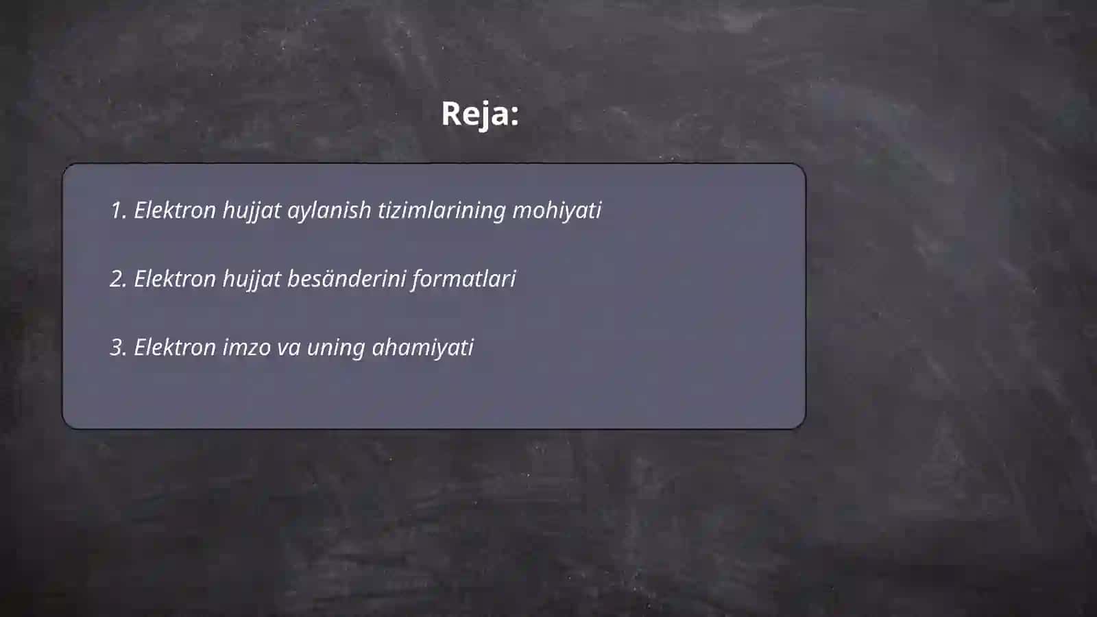 Elektron hujjat aylanish tizimlari 2