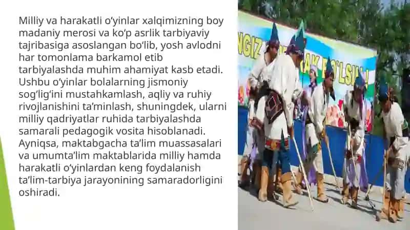 Milliy va harakatli o'yinlar 2
