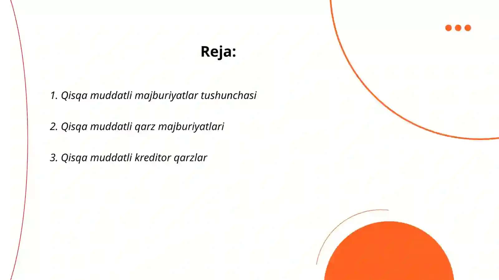 Qisqa muddatli majburiyatlar hisobi 2
