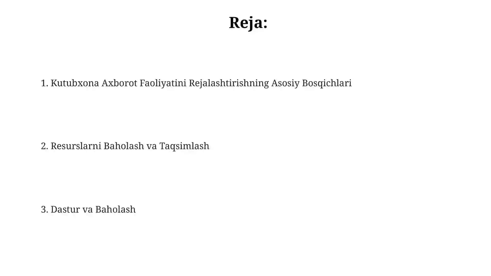 Kutubxona Axborot Faoliyatini Rejalashtirishning Asosiy Bosqichlari 2