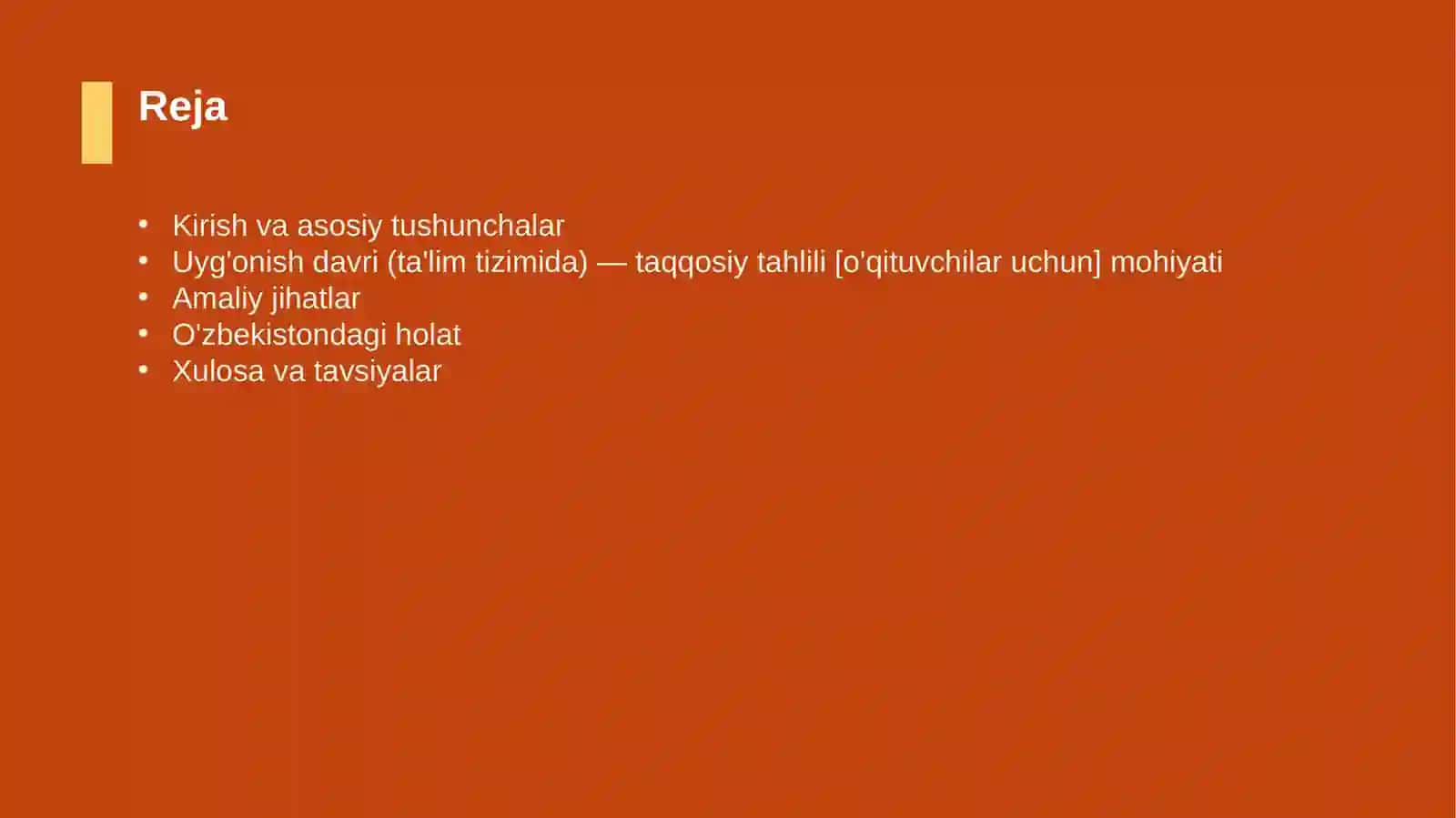 Uyg'onish davri (ta'lim tizimida) — taqqosiy tahlili [o'qituvchilar uchun] 2