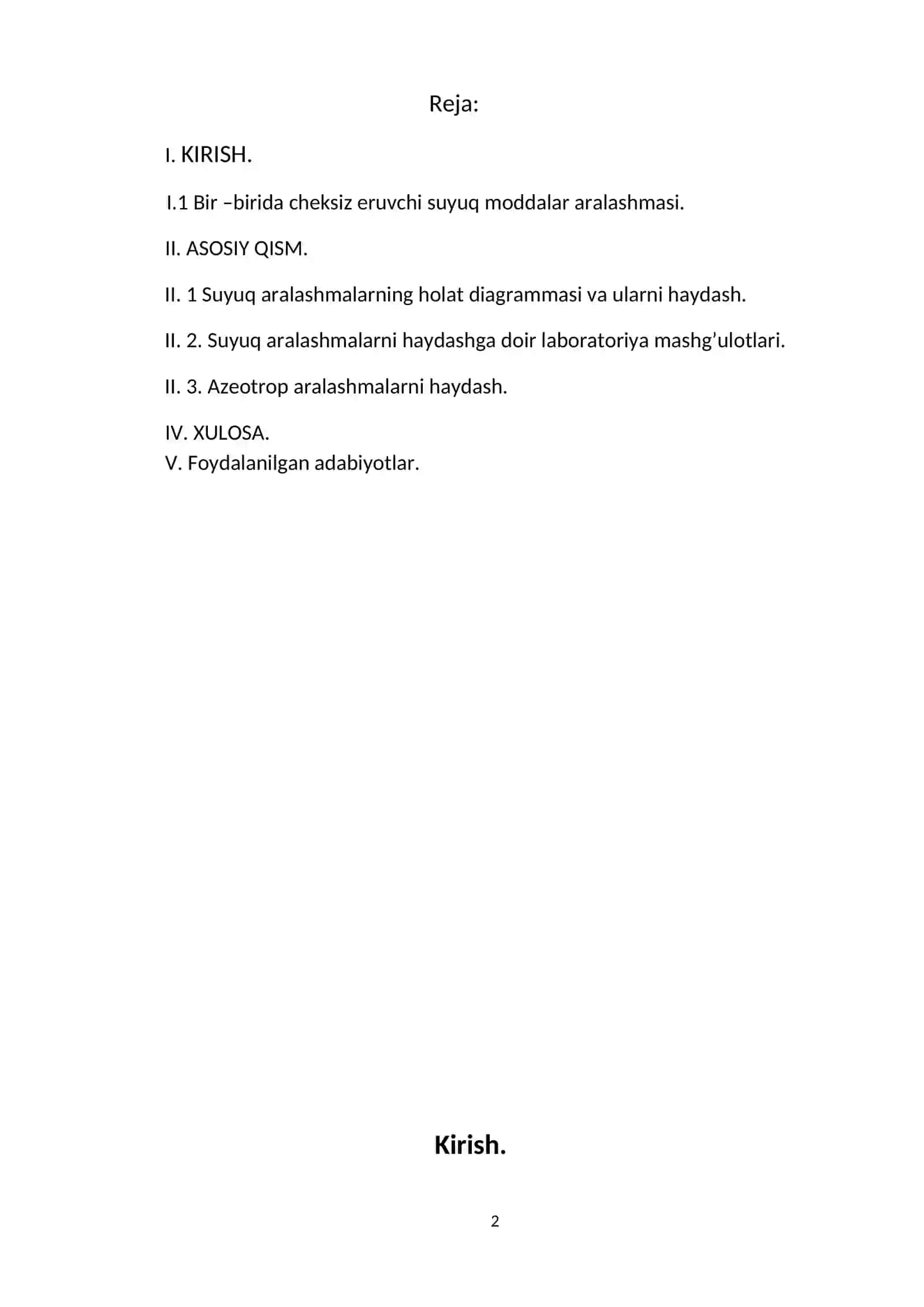 Azeotrop eritmalarni haydash 2