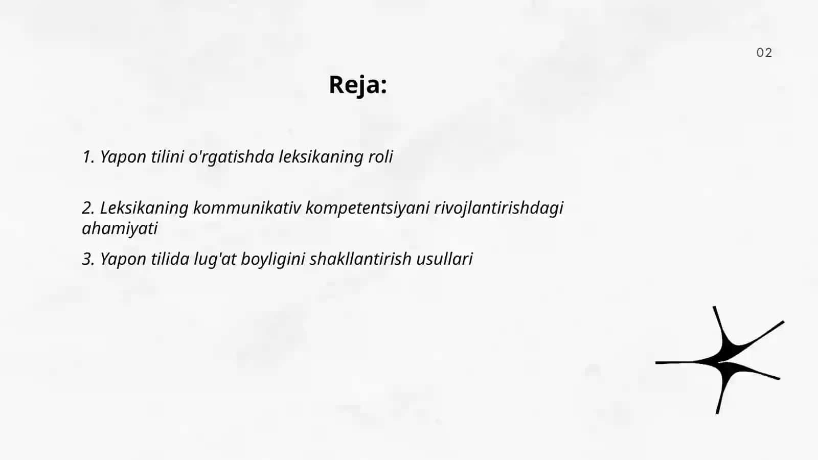 Yapon tilini o'rgatishda leksikaning o'rni, ahamiyati va dastur talablari 2