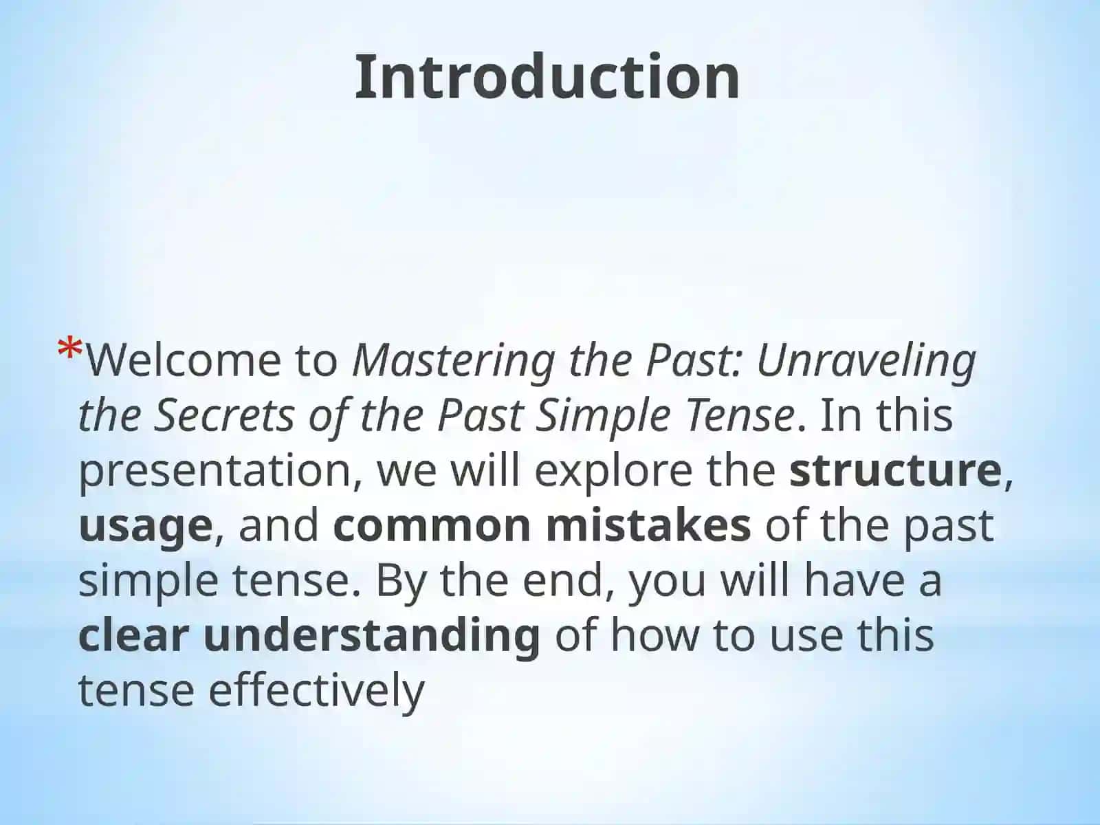 Past simple tense 2
