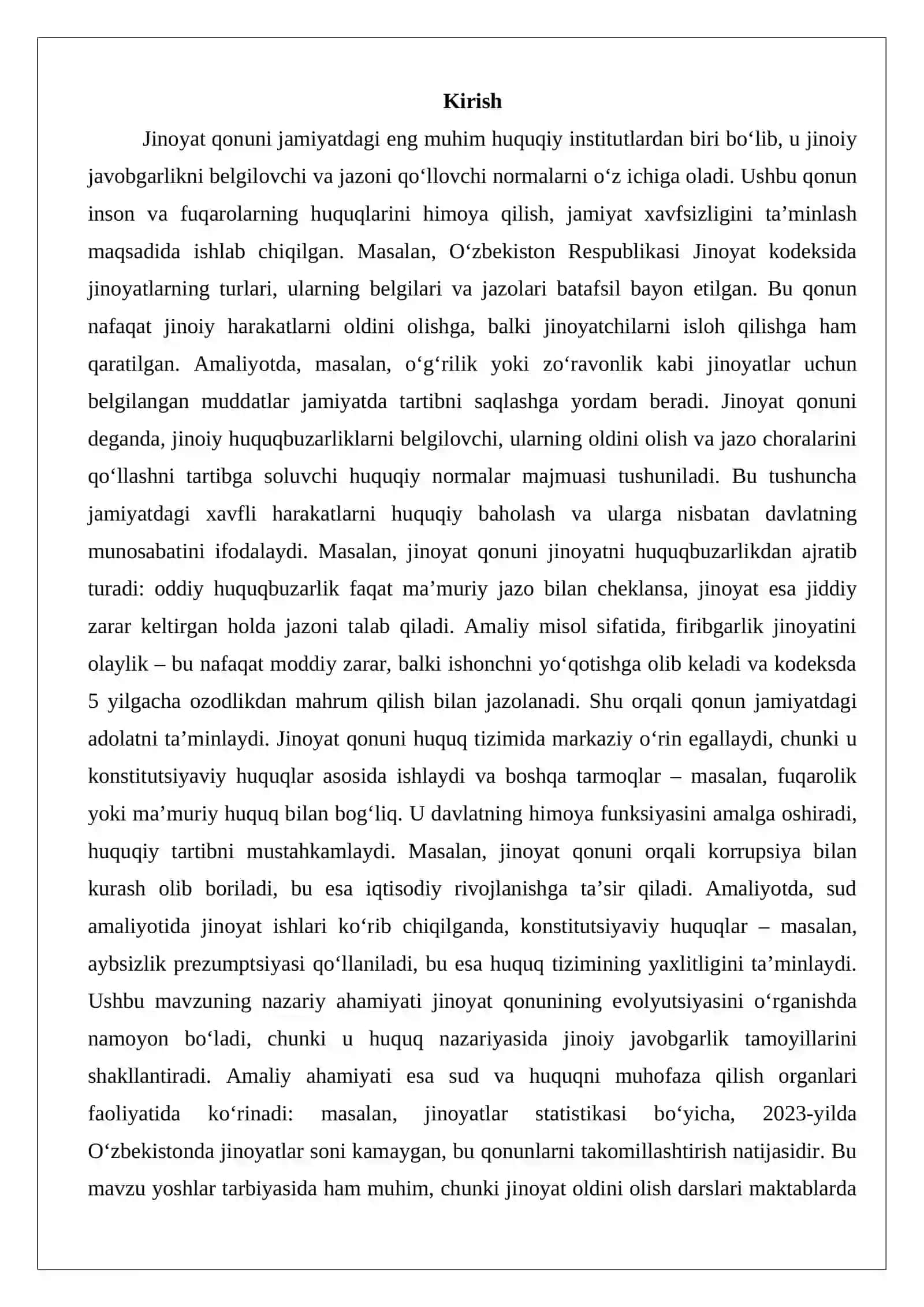 Jinoyat qonuni 2