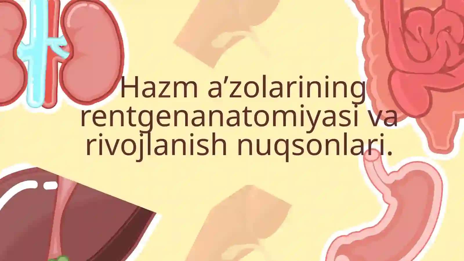 Hazm a’zolarining rentgenanatomiyasi va rivojlanish nuqsonlari 2