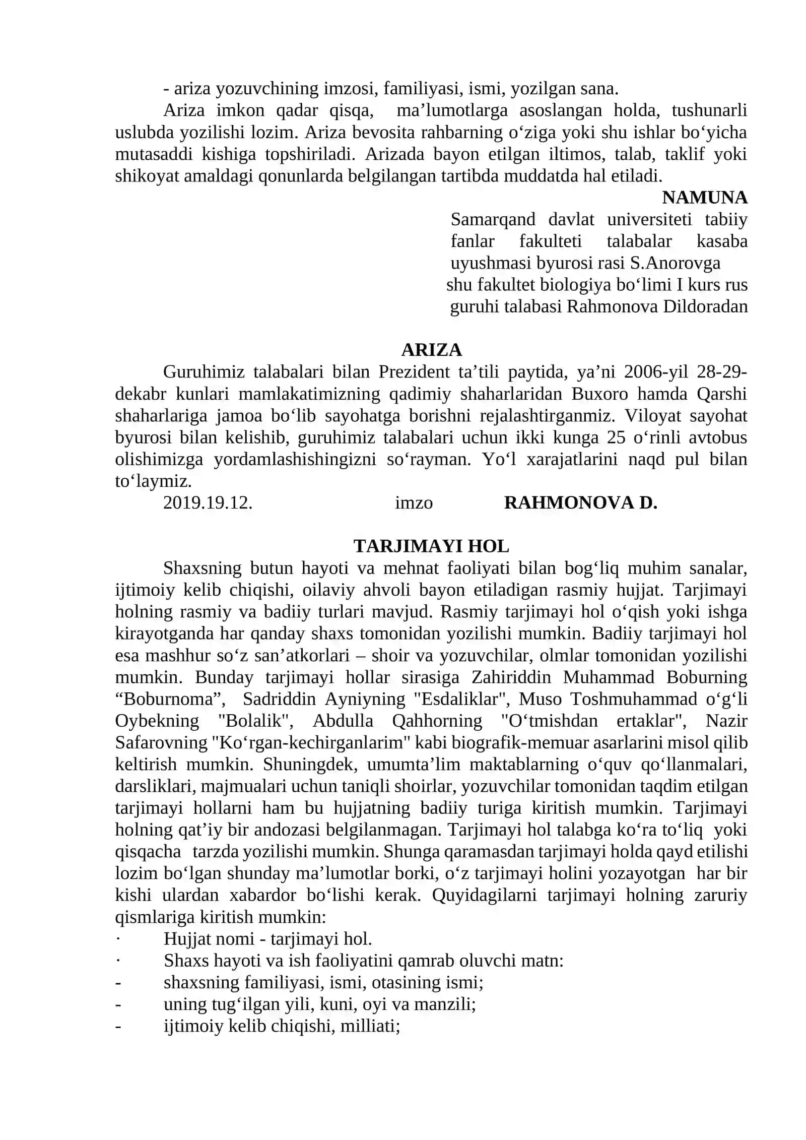 TARJIMAYI HOL MATNI USTIDA ISHLASH, SHAKLLANTIRISH VA TAHLIL QILISH 2