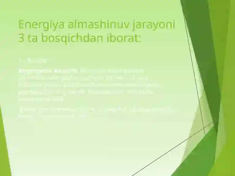 Energiya almashinuv jarayoni 2