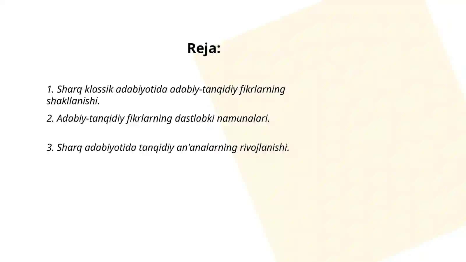 Sharq klassik adabiyotida adabiy-tanqidiy fikrlar taraqqiyoti 2