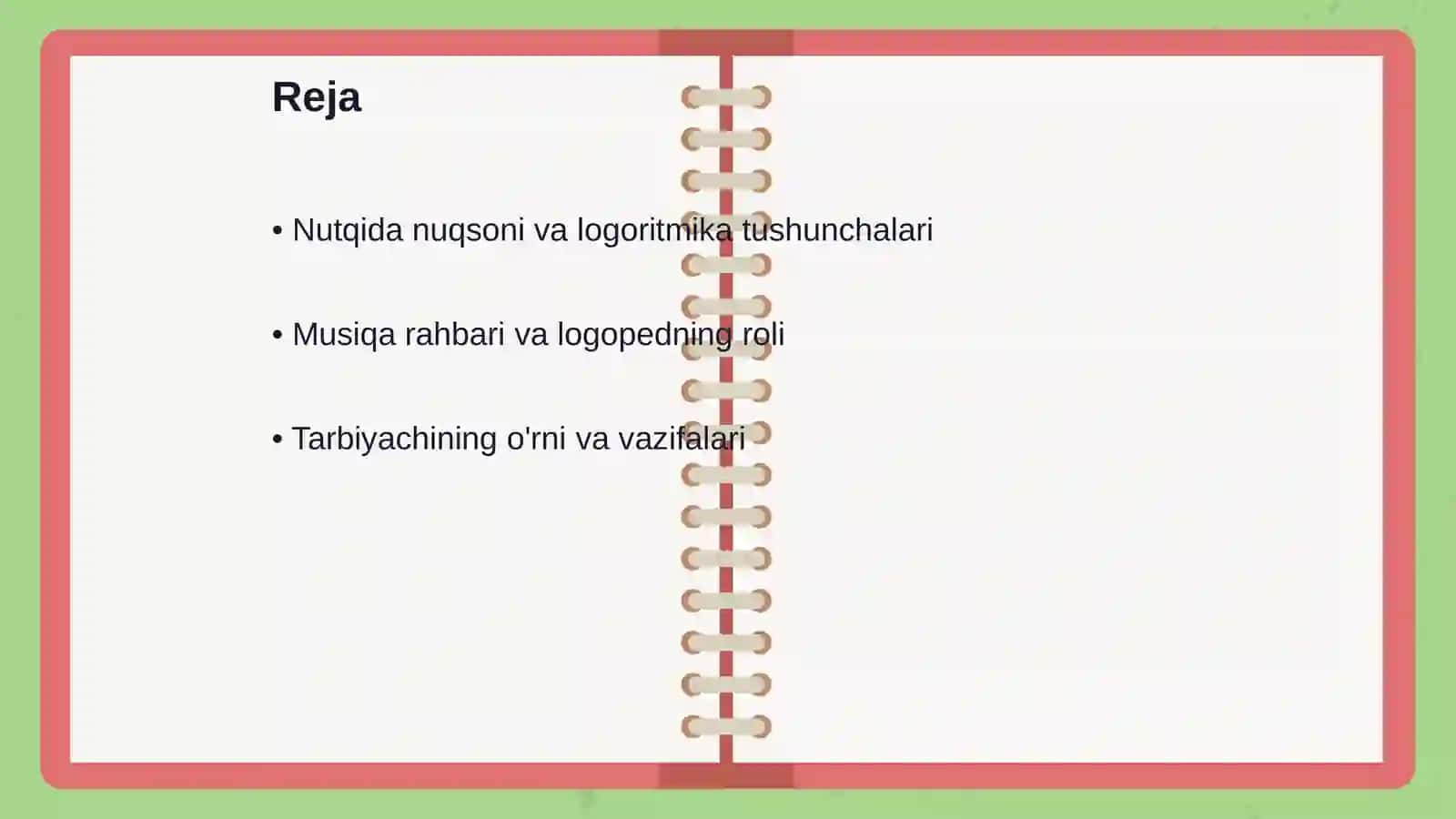 Nutqida nuqsoni va logoritmika tushunchalari 2