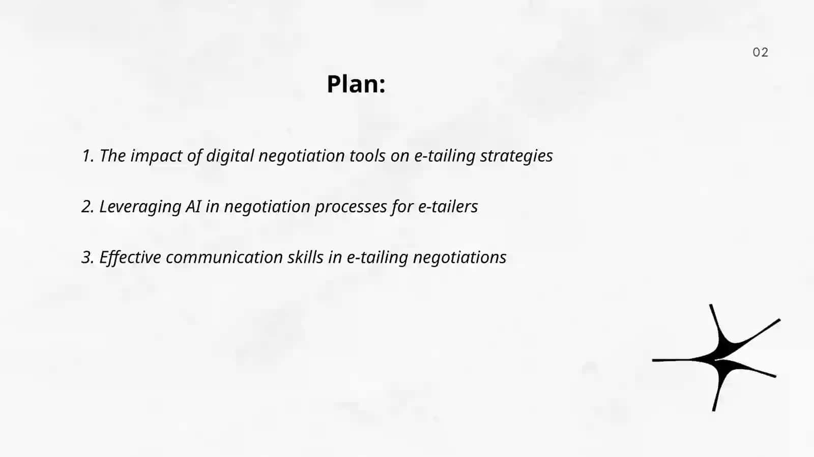 Negotiating and e-tailing 2