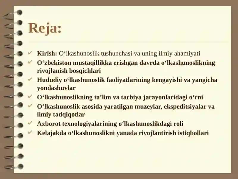 Mustaqillik yillarida o'lkashunoslik 2