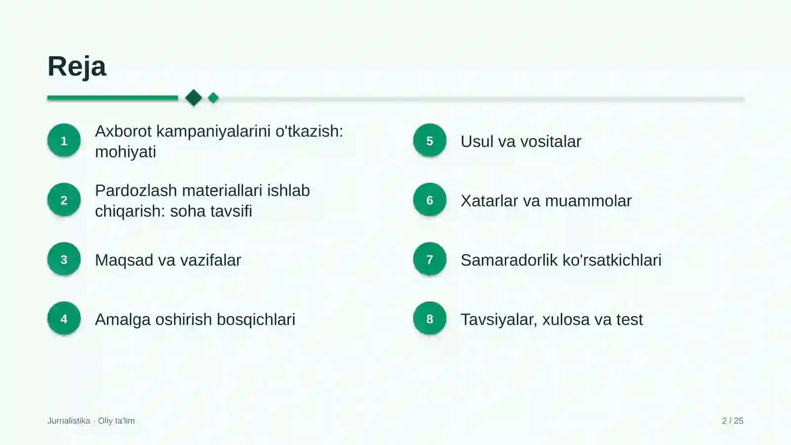 pardozlash materiallari ishlab chiqarishda axborot kampaniyalarini o'tkazish 2170 2
