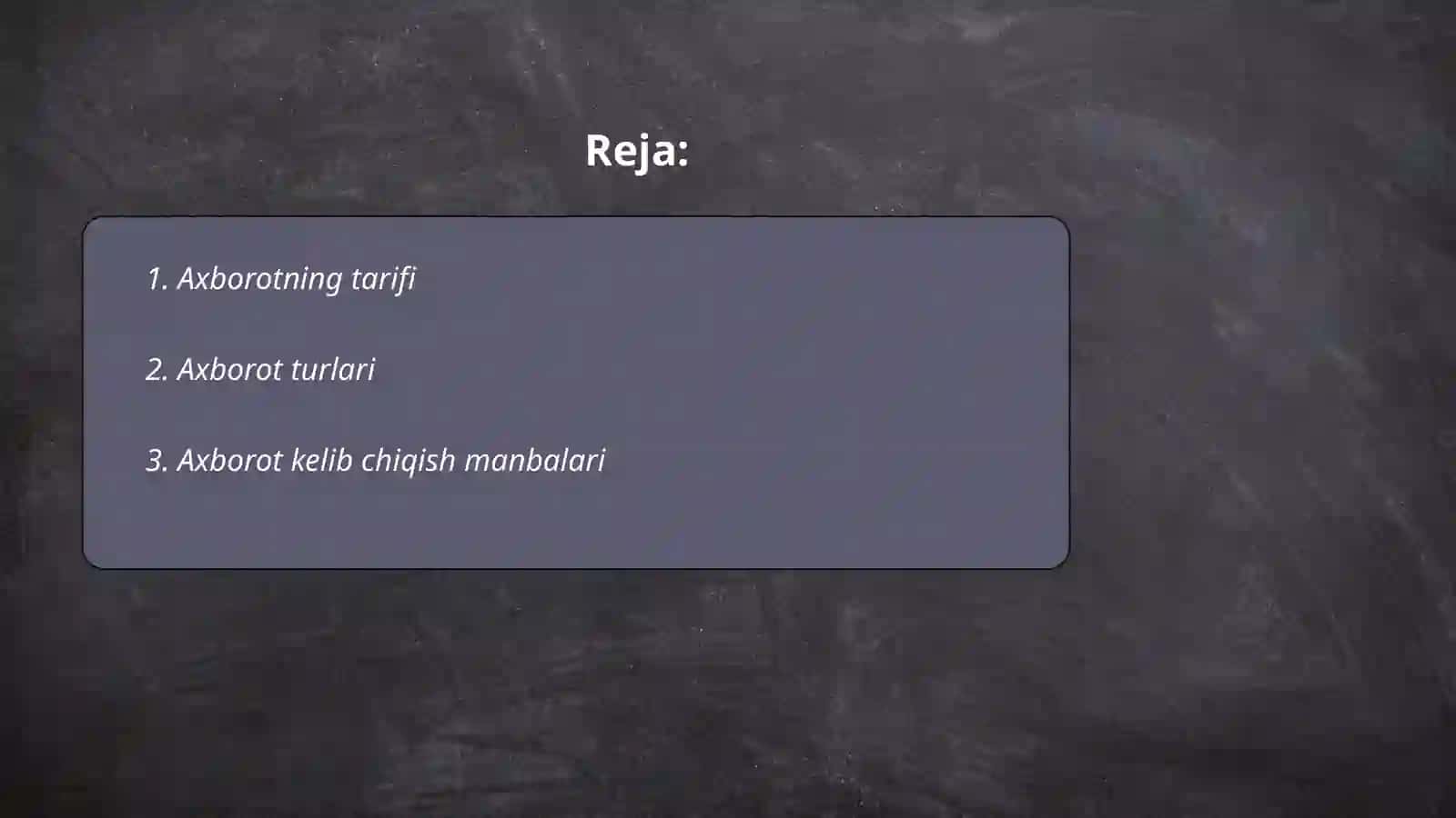 Axborot nima va uning manbalari 2