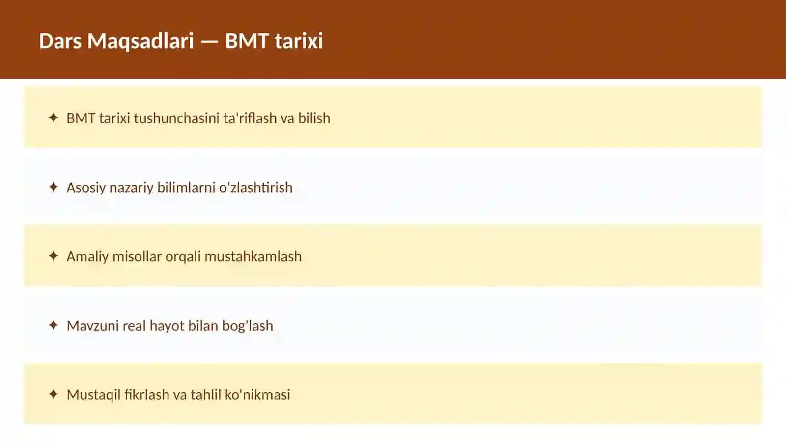 Dekolonizatsiya O'qituvchilar va talabalar uchun dars ishlanma 2