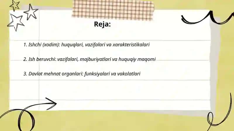 Ishchi (xodim) huquqlari 2
