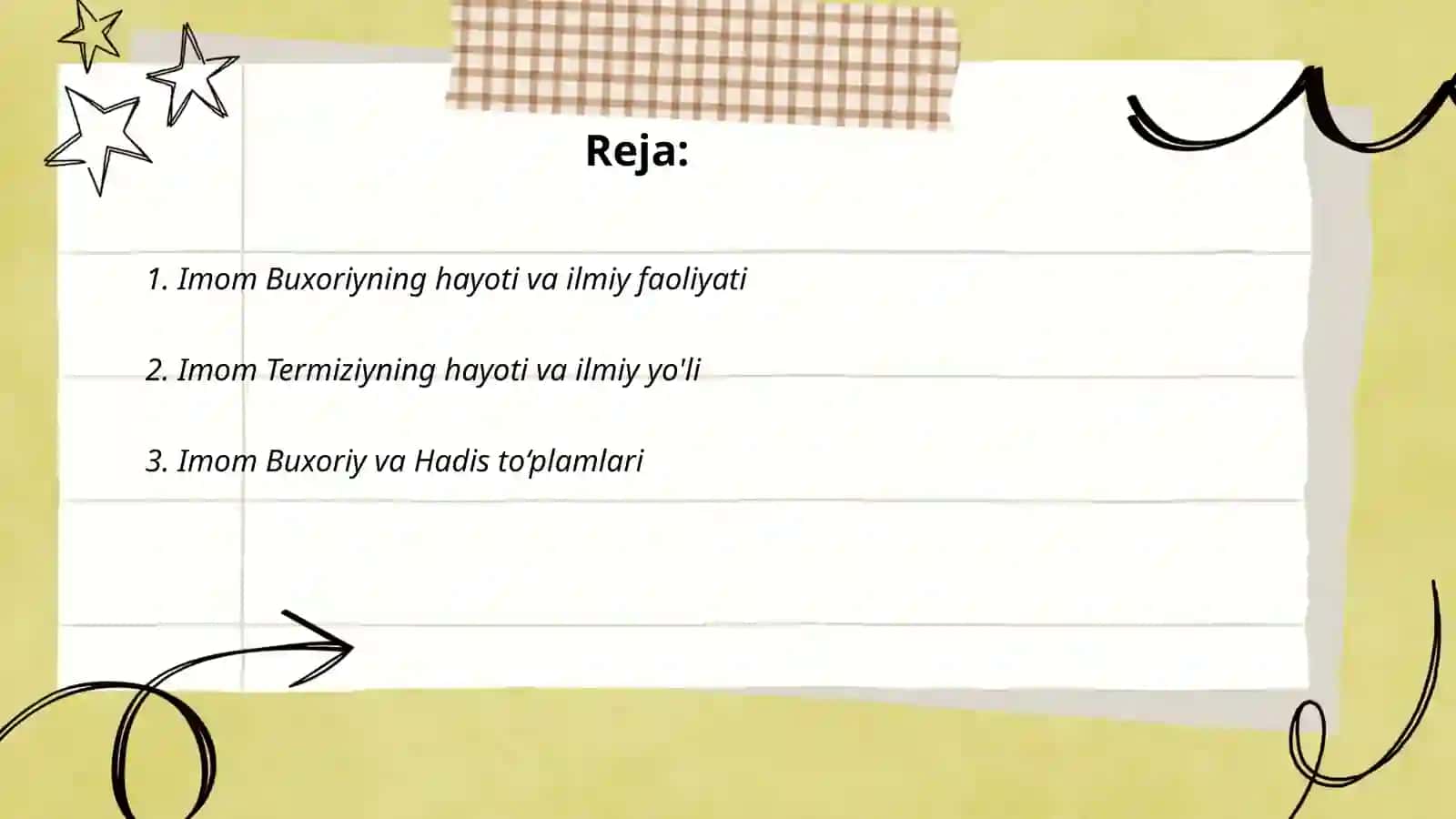 Imom Buxoriy va Imom Termiziylarning hadis ilmiga qo'shgan hissalari 2