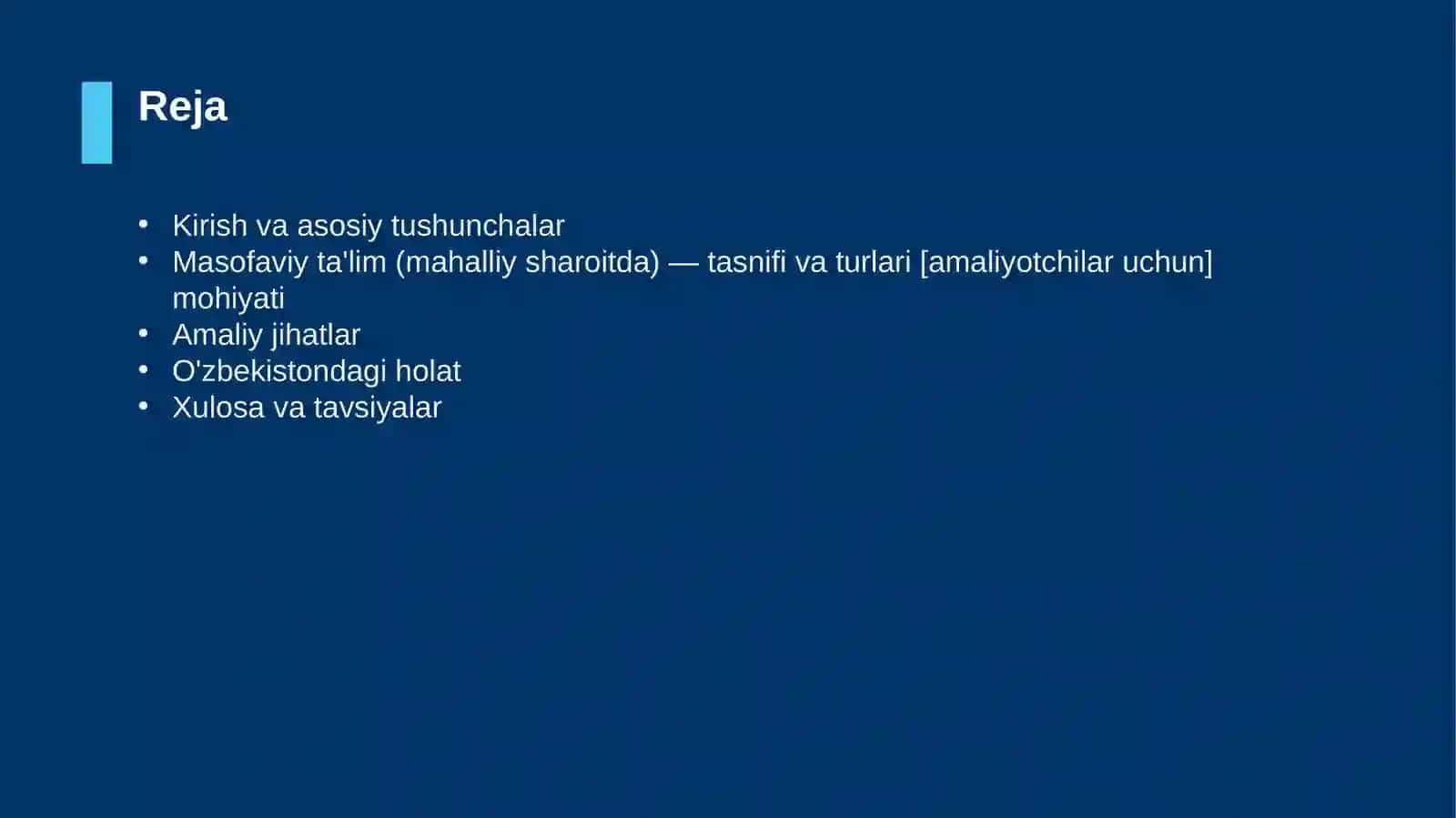 Masofaviy ta'lim (mahalliy sharoitda) — tasnifi va turlari [amaliyotchilar uchun] 2