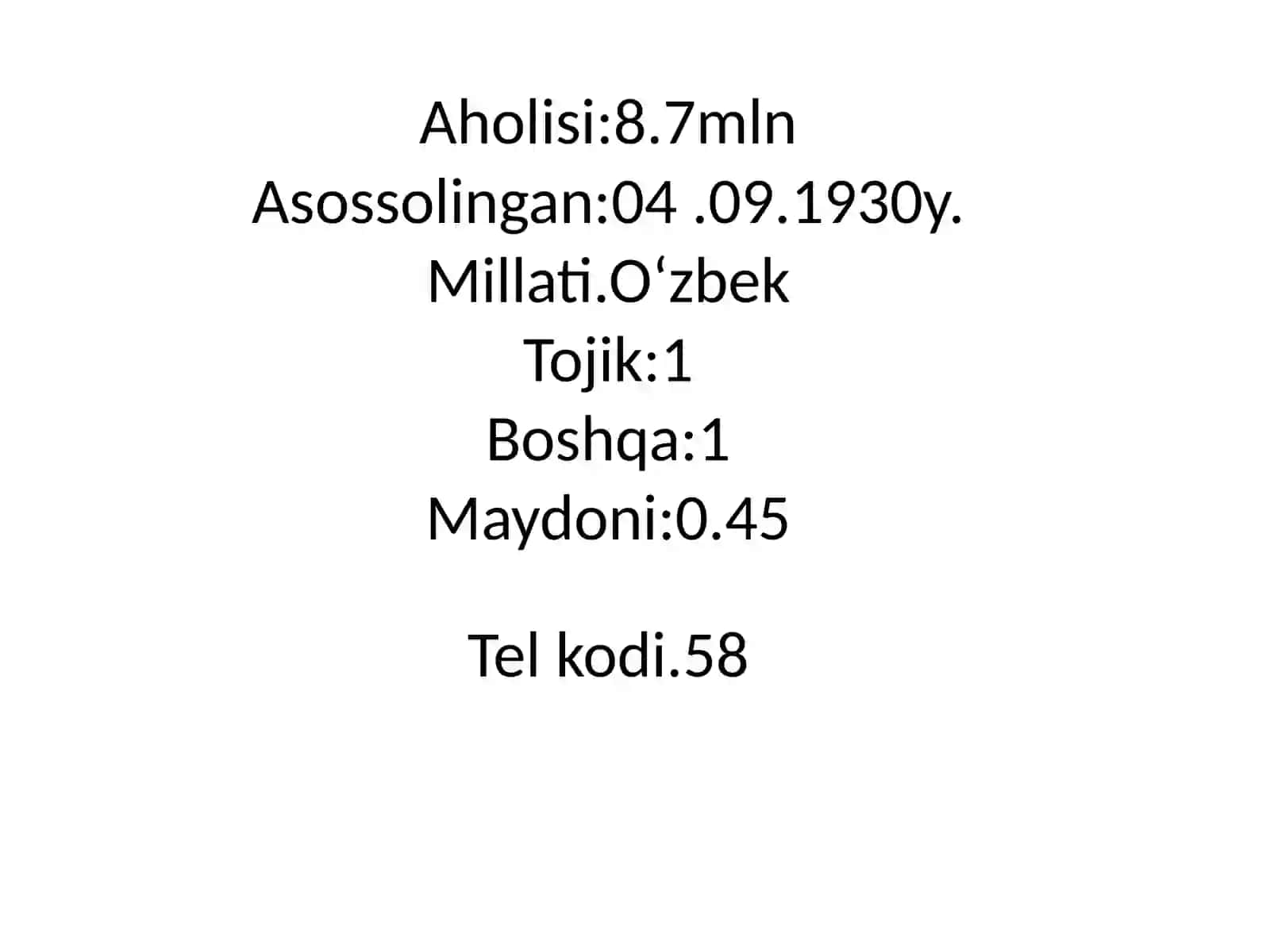 Jondor Tumani Haqida Malumot 2