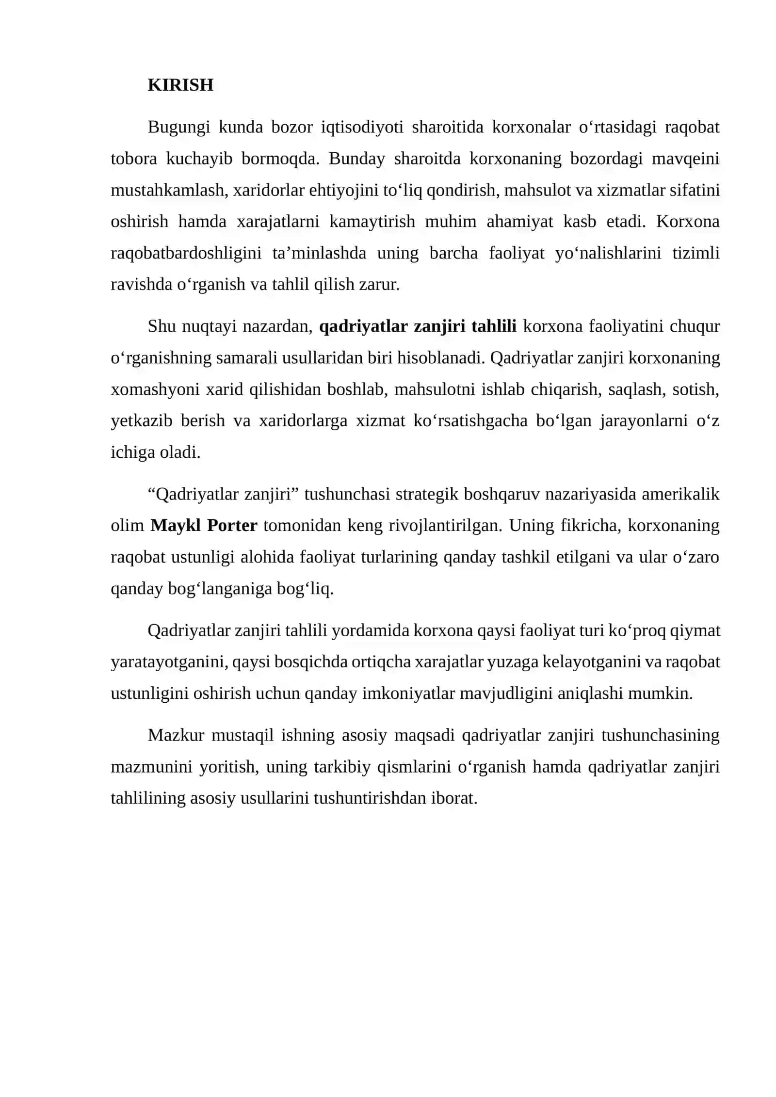 QADRIYATLAR ZANJIRI TAHLILI USULLARI 2