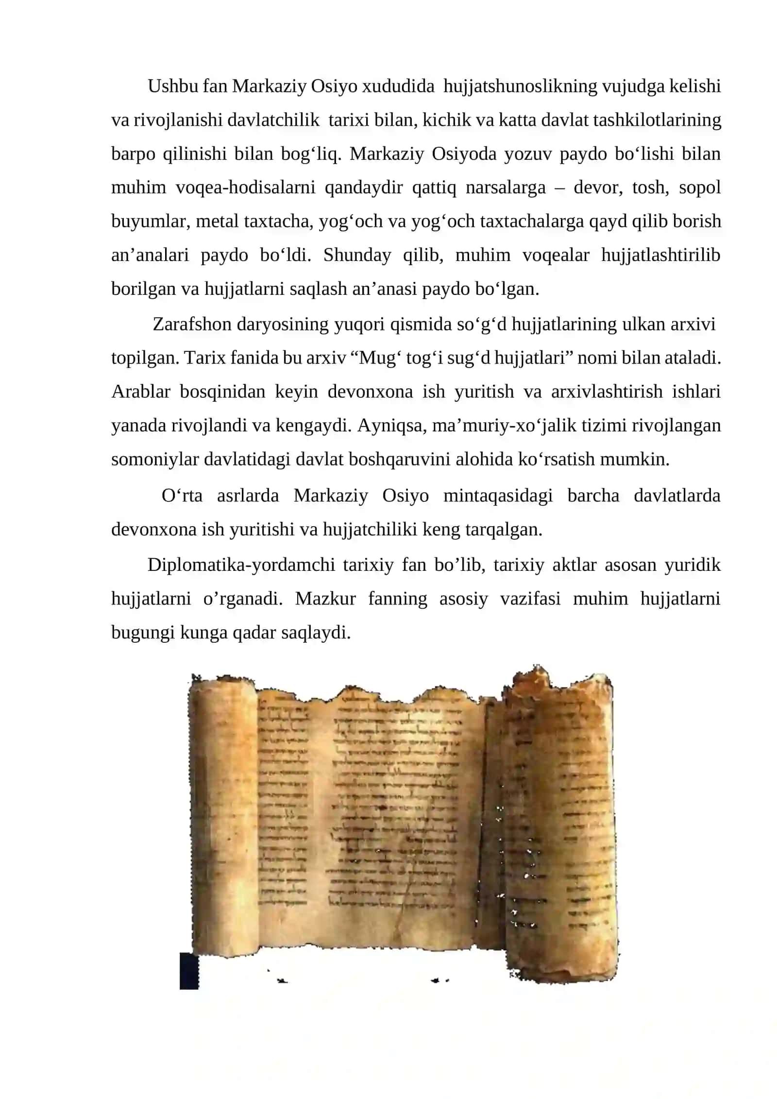 Diplomatika fanining tarixni o’rganishdagi o’rni 2