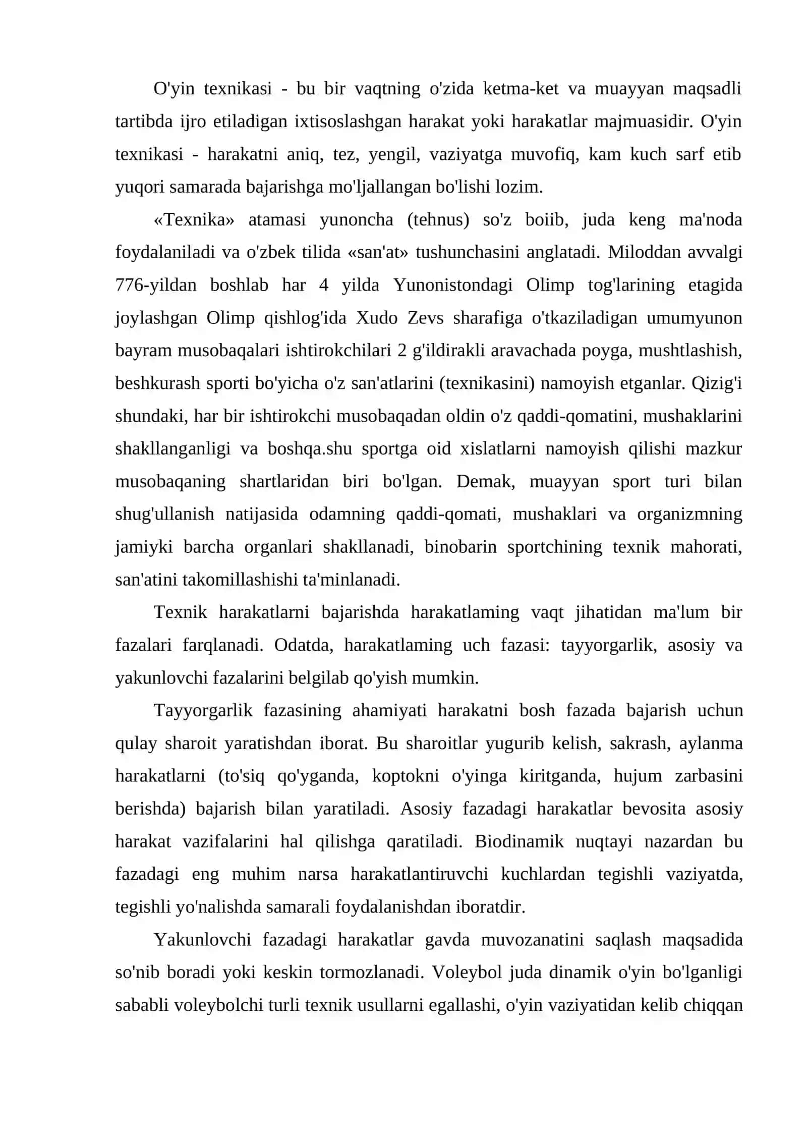 O'yin texnikasi va uning tasnifi 2