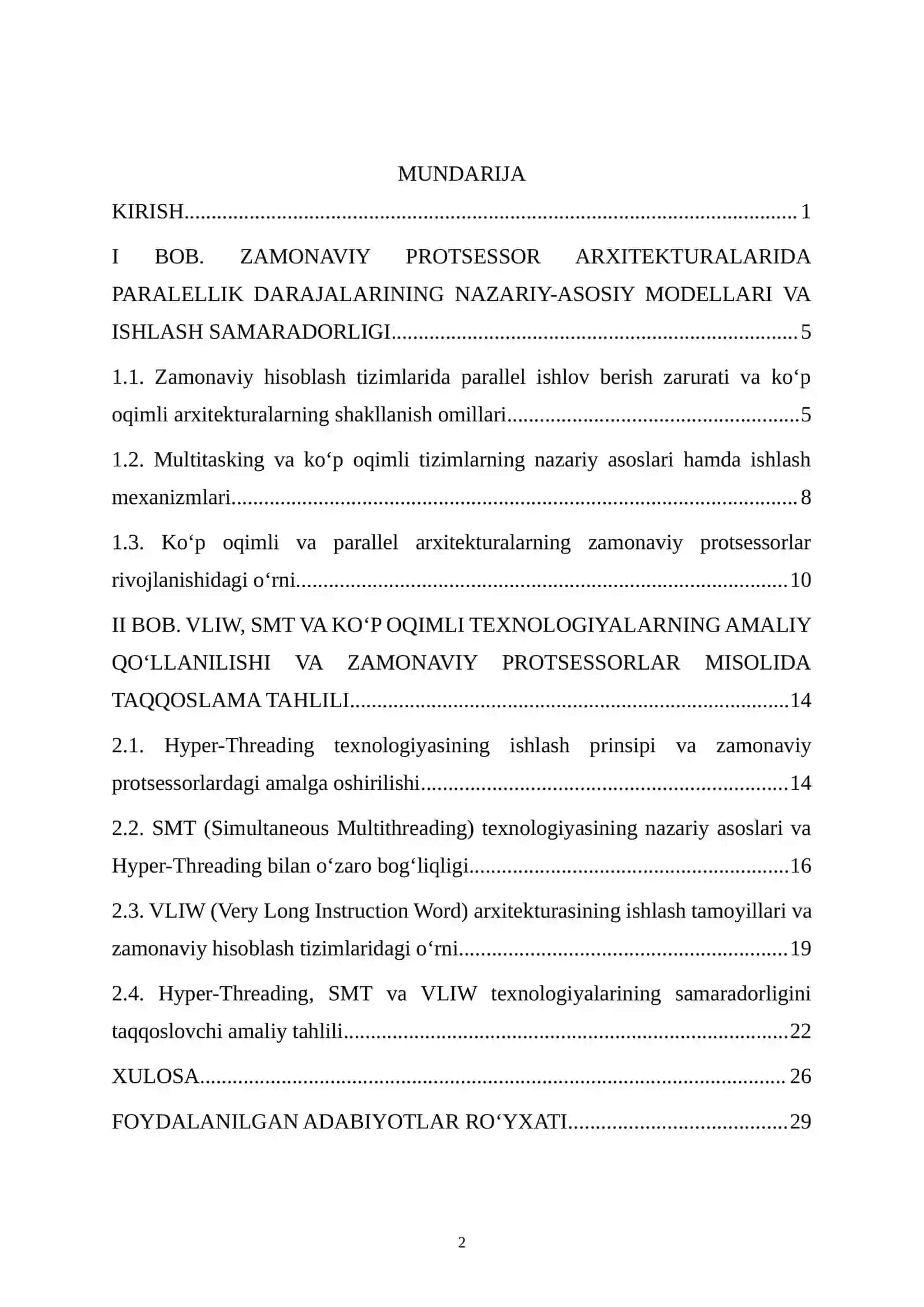 KOMPYUTER INJINIRINGI KAFEDRASI KURS ISHI 2