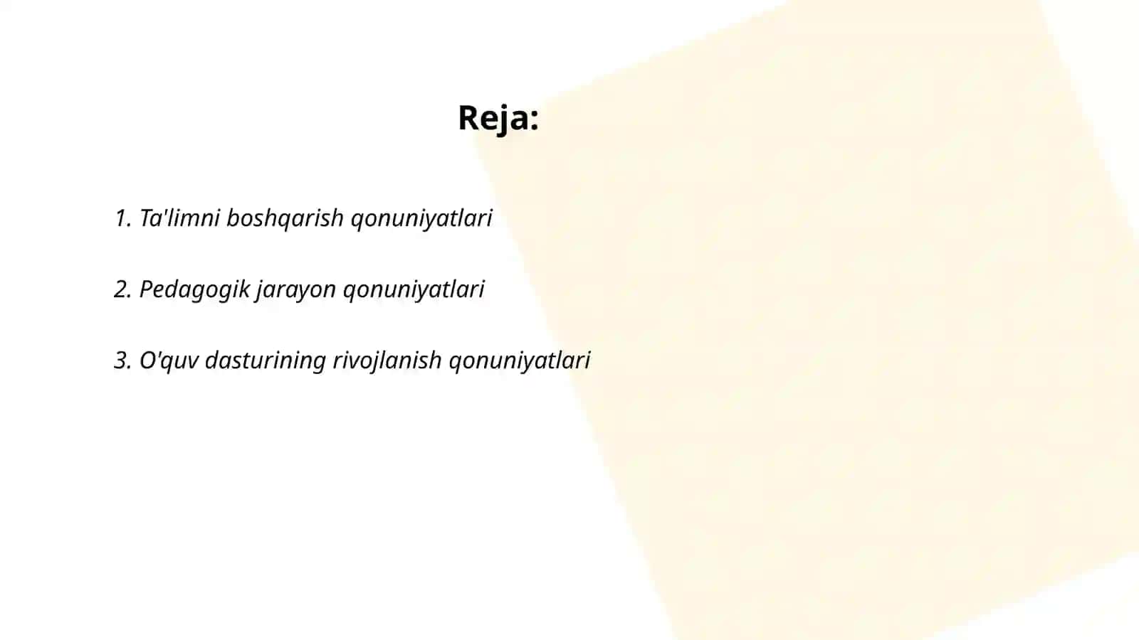Ta'lim qonuniyatlari 2