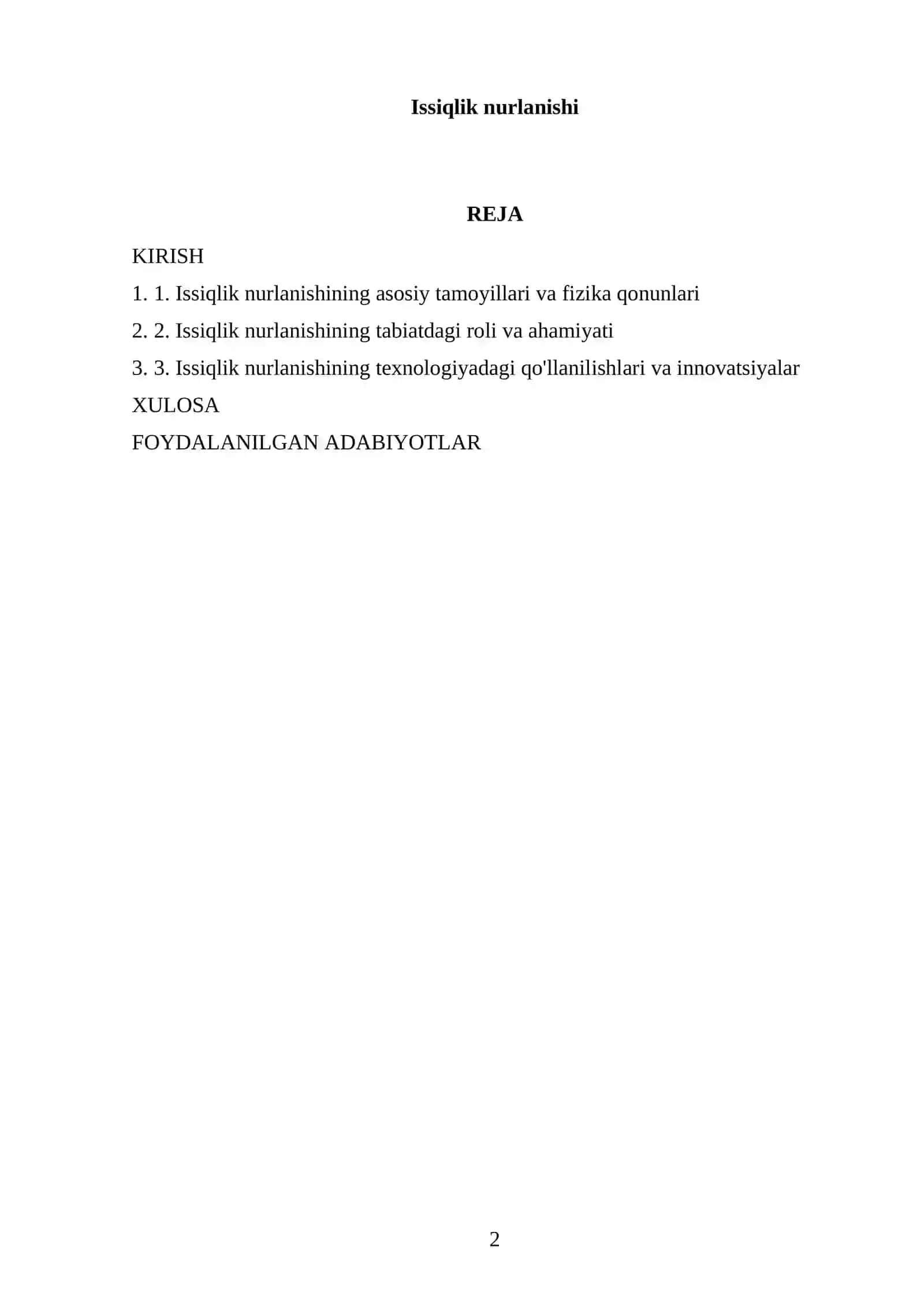 Issiqlik nurlanishi 2
