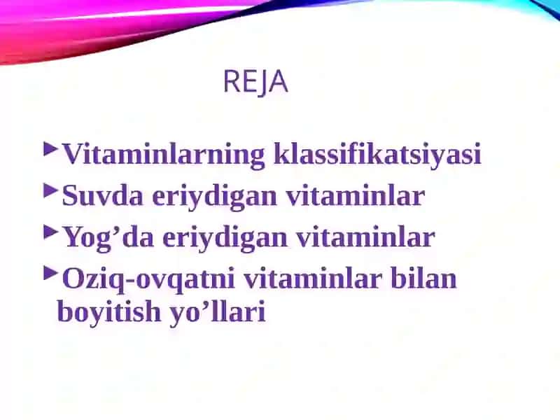 vitaminlar va minerallar 2