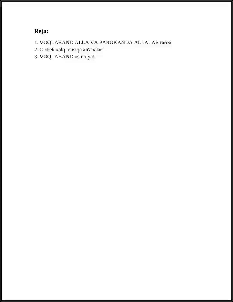 VOQLABAND ALLA VA PAROKANDA ALLALAR 2