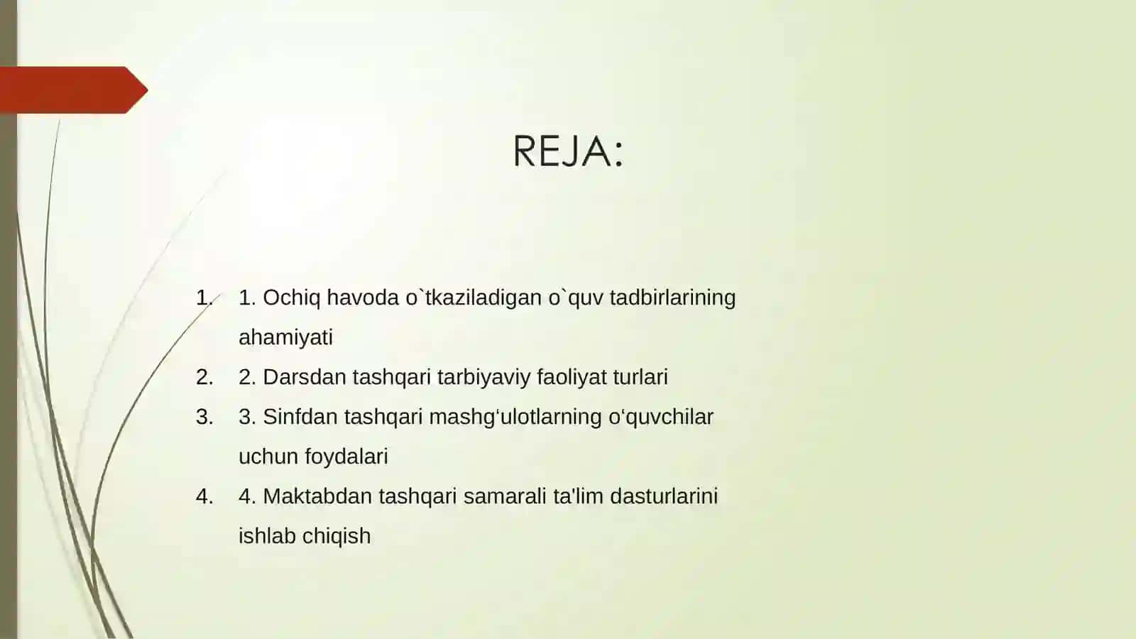 Sinfdan-vamaktabdan tashqari tarbiya ishlar metodikasi 2