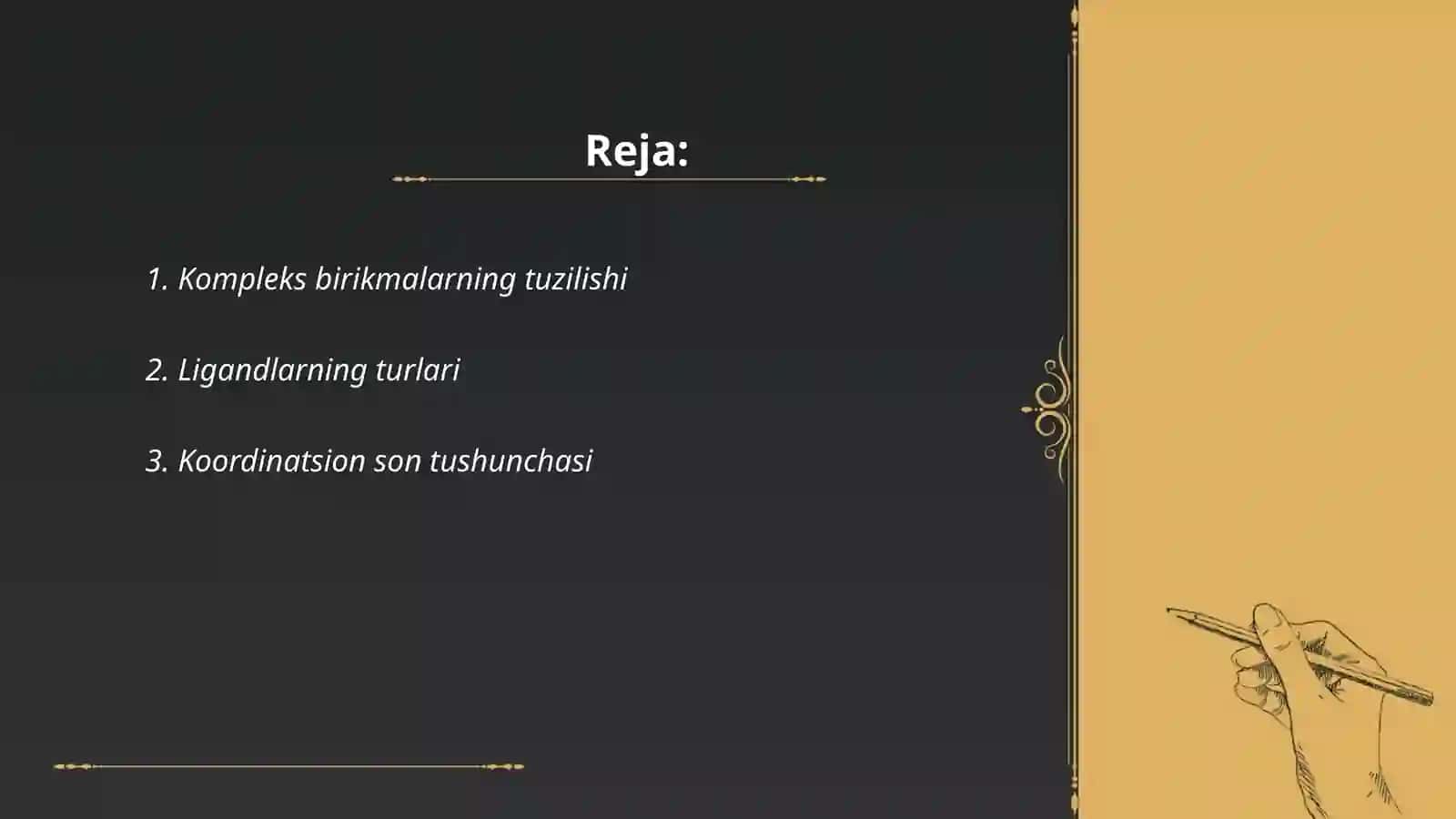 Tehnitsiy va reniyning kompleks birikmalari 2