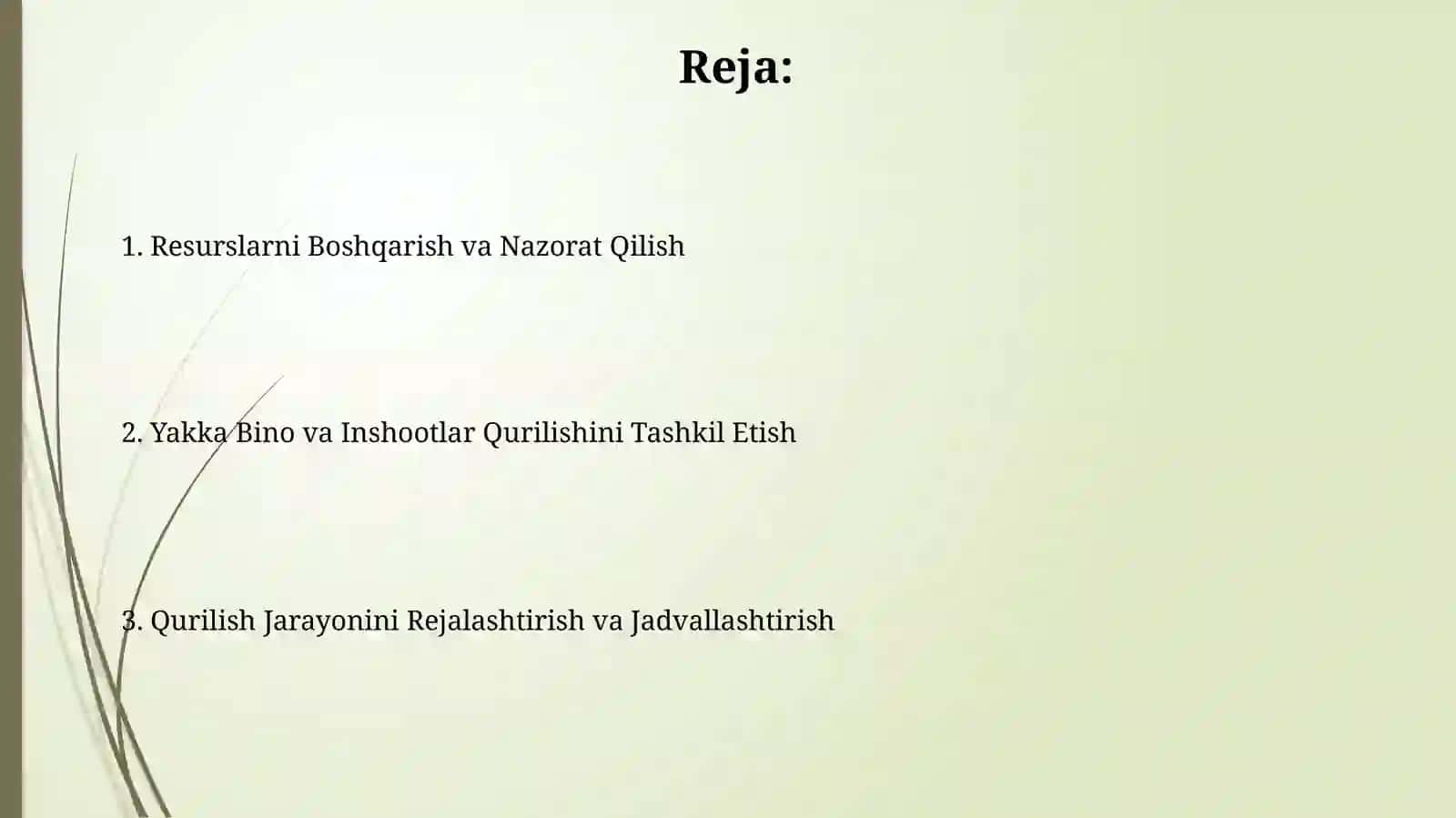 Qurilish Jarayonini Rejalashtirish va Jadvallashtirish 2