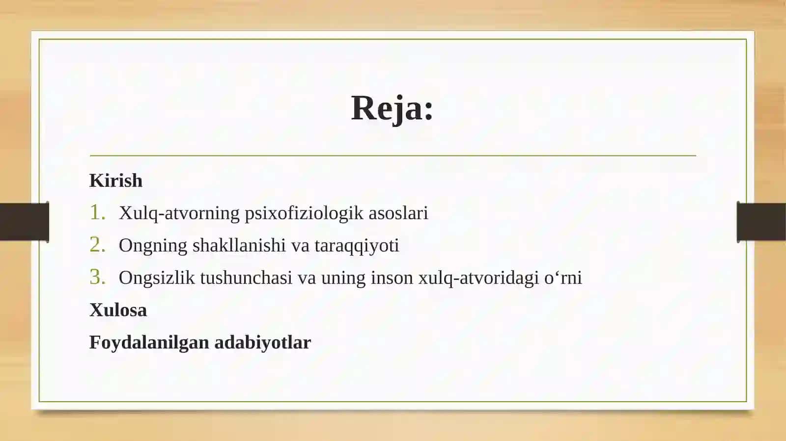 Xulq-atvorning psixofiziologikasosi, ong taraqqiyoti va ongsizlik 2