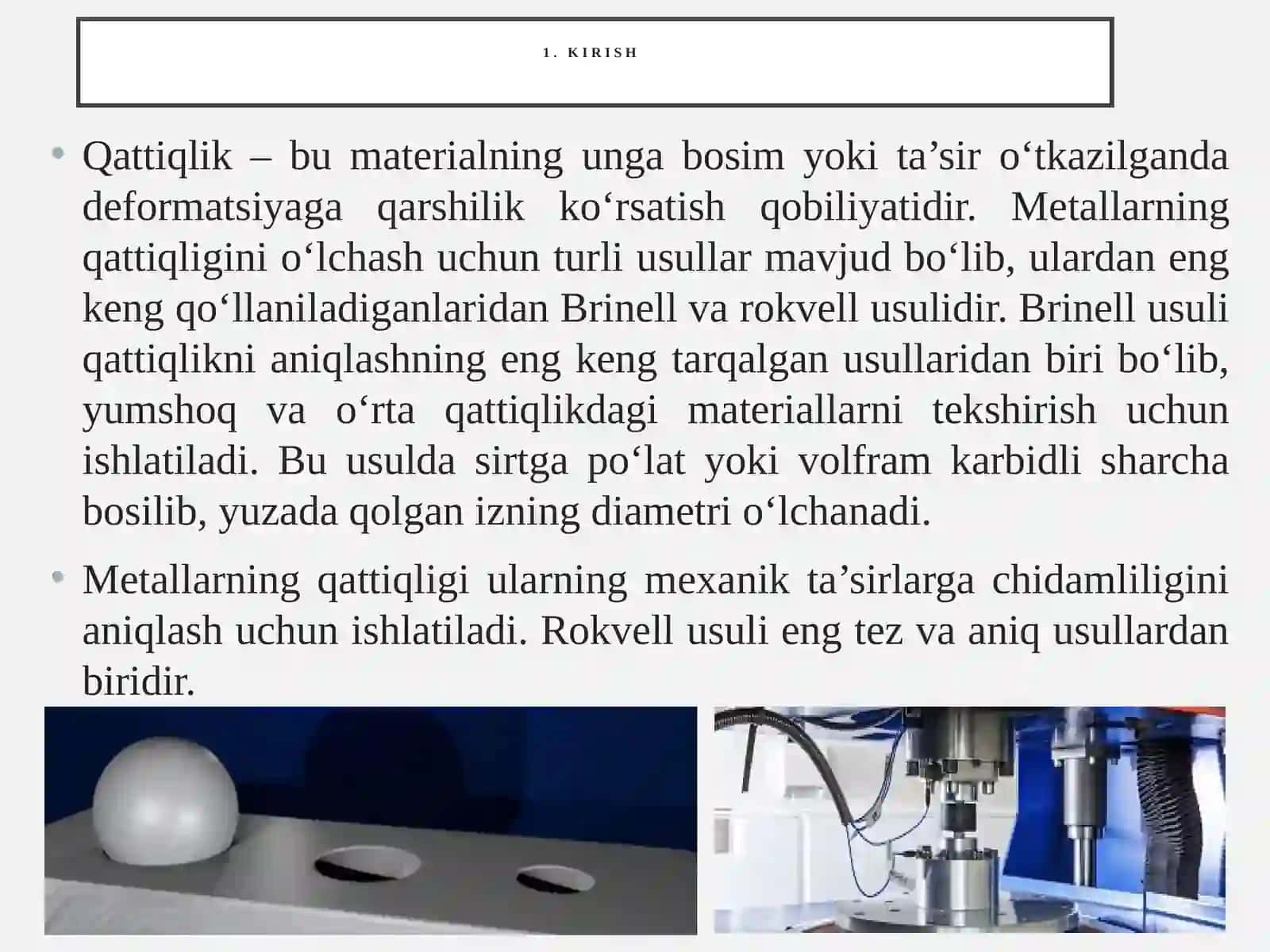 Metallarning qattiqligini rokvell usulida aniqlash 2