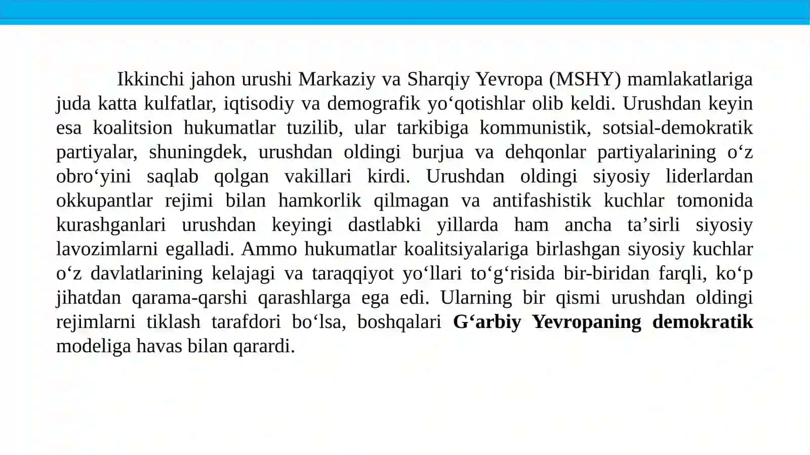 10 –Sinf Jaxon tarix 23-mavzu taqdimot 2
