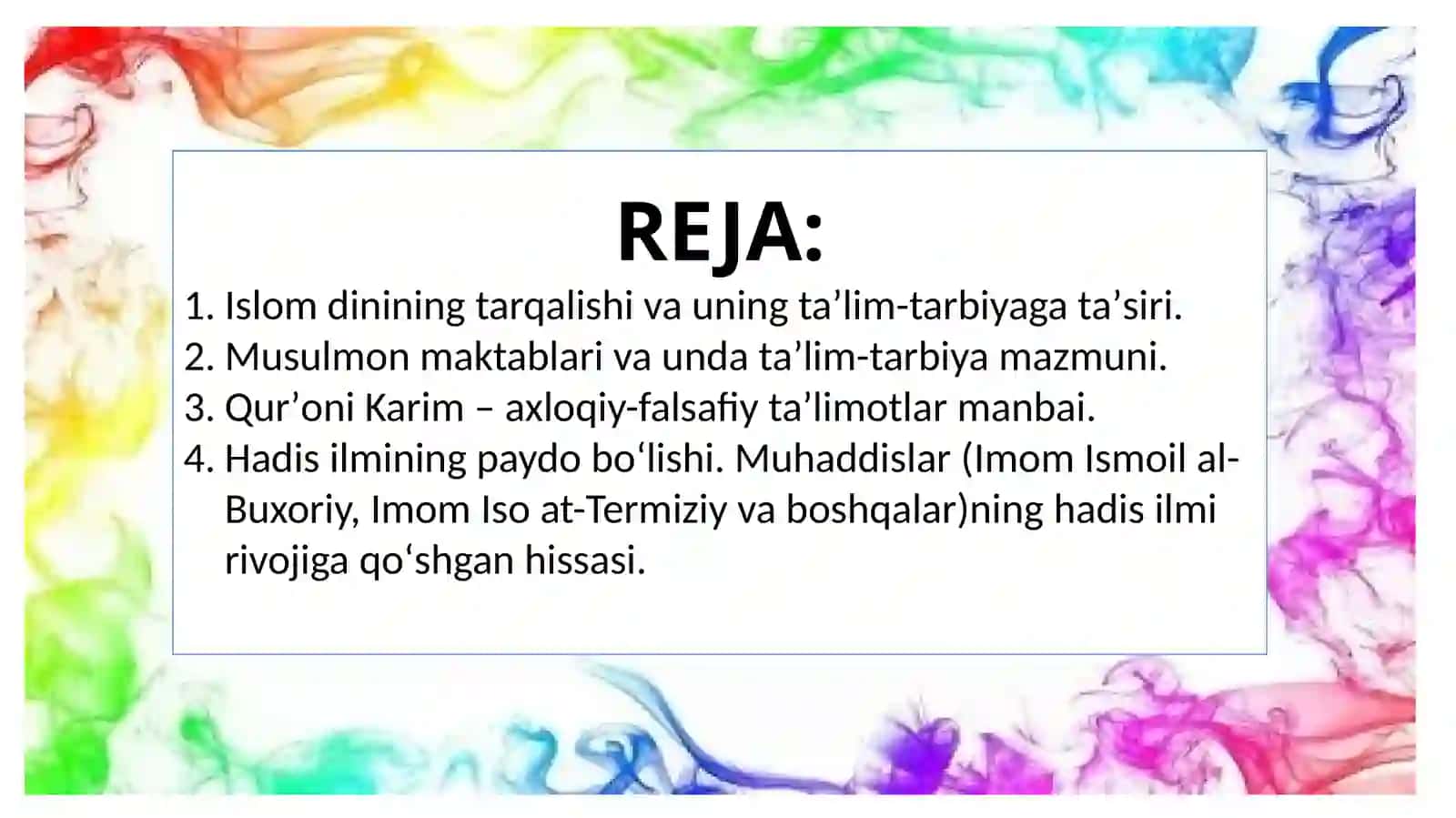 Oʻrta Osiyoda tarbiya, maktab va pedagogik fikrlar 2