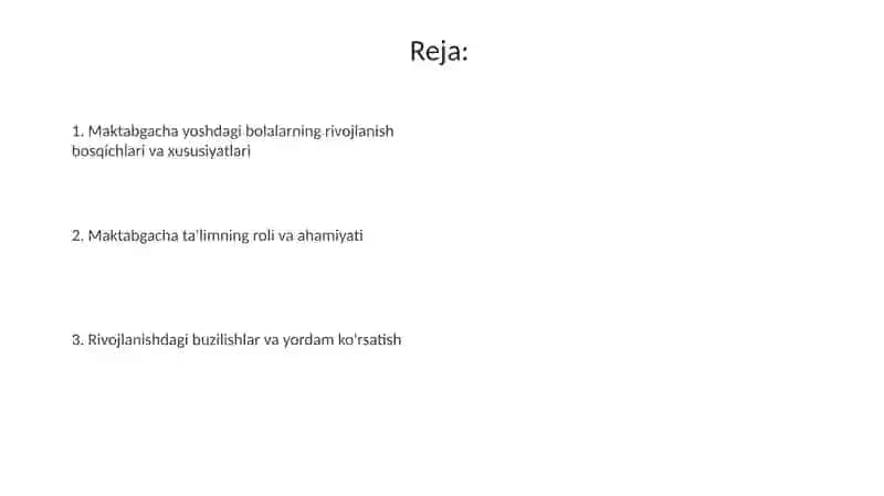 Maktabgacha yoshdagi bolalarning rivojlanishi va o’ziga xosligi 2