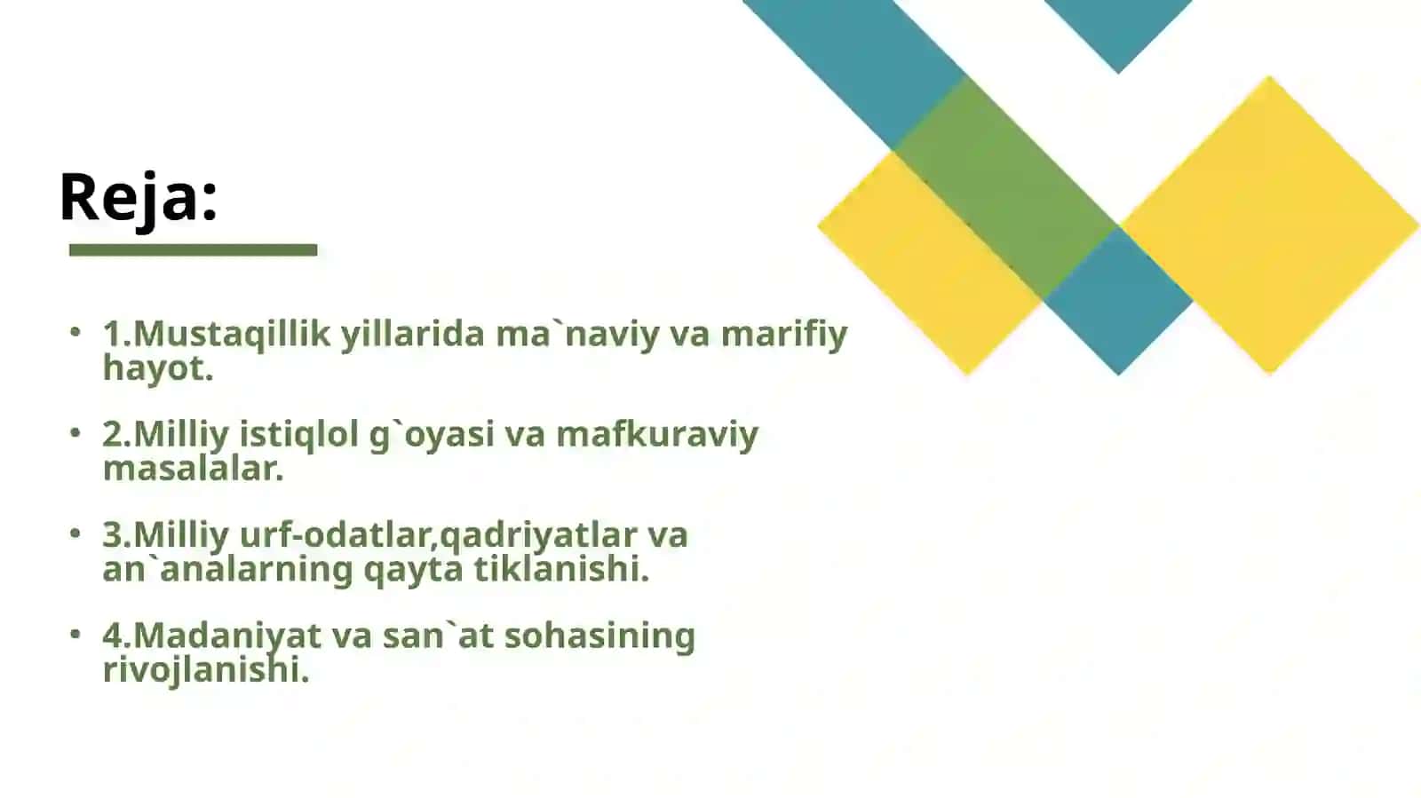 Mustaqillik yillarida Oʻzbekistondagi maʼnaviy va madaniy hayot 2