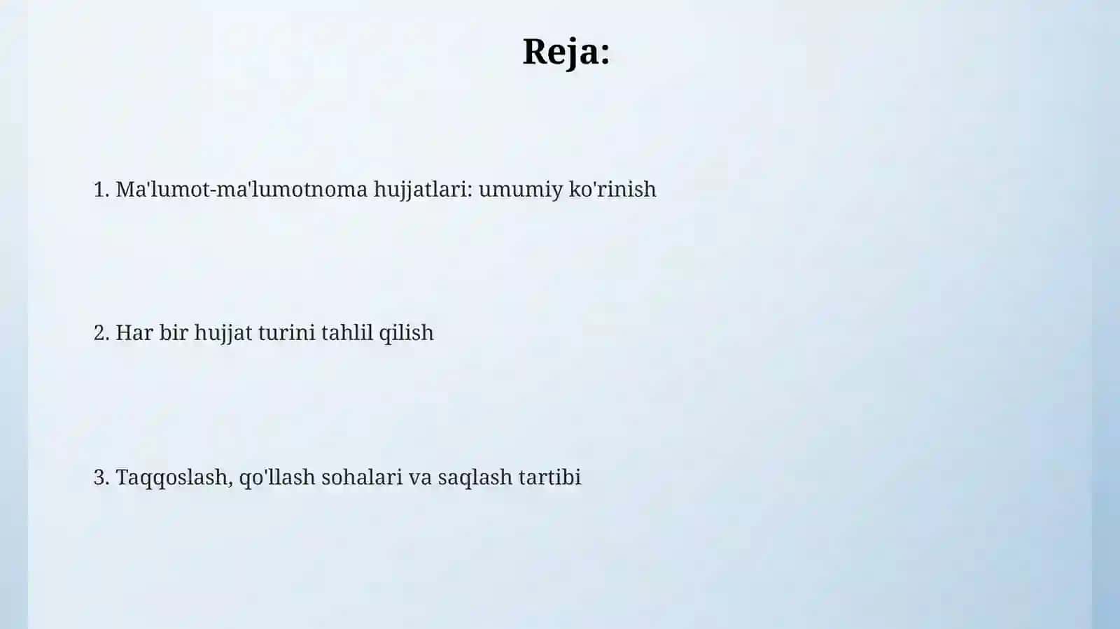 Ma'lumot-axborot hujjatlari: tilxat,tushuntirish xati,e'lon 2
