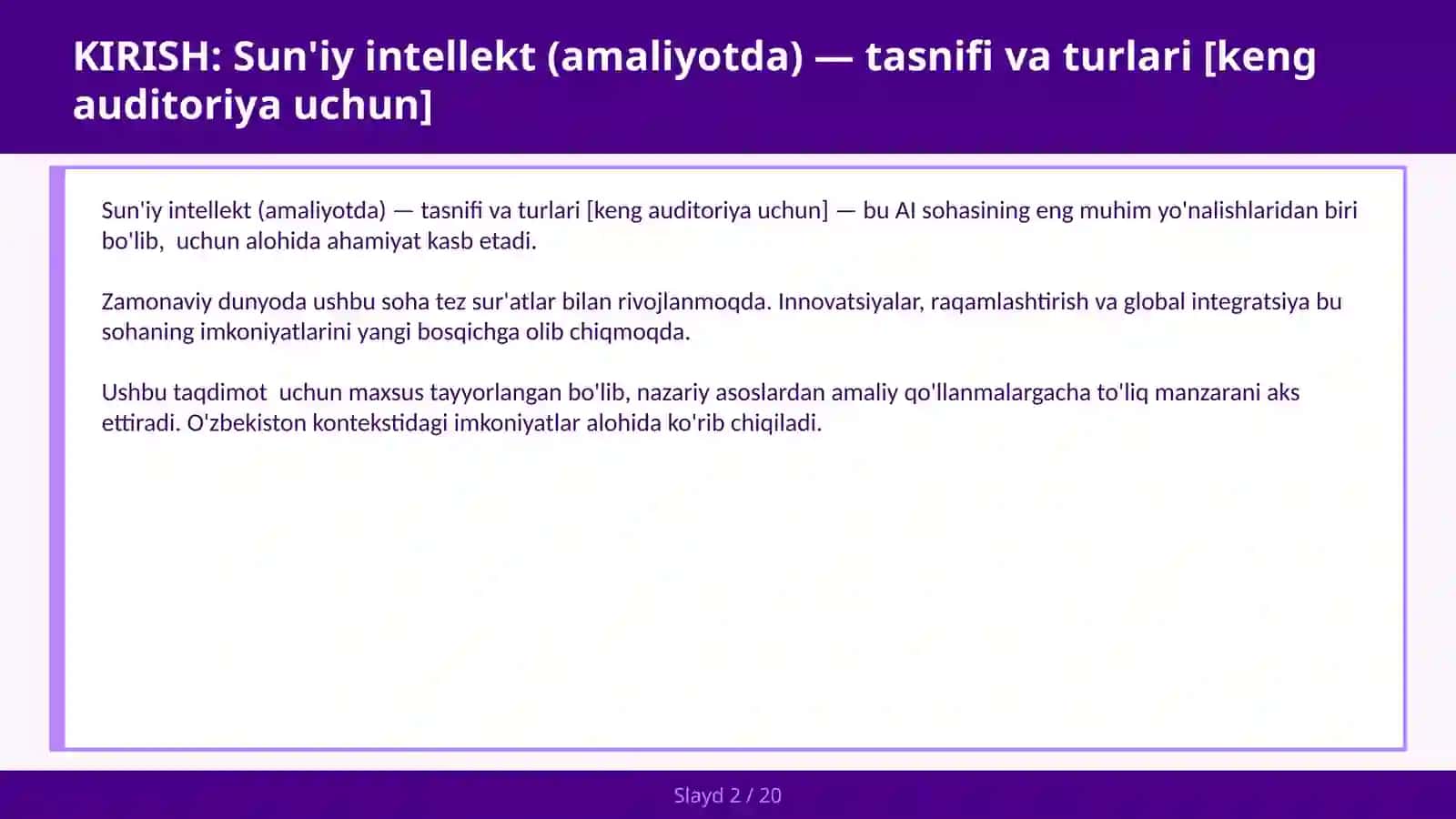 Sun'iy intellekt (amaliyotda) — tasnifi va turlari [keng auditoriya uchun] 2