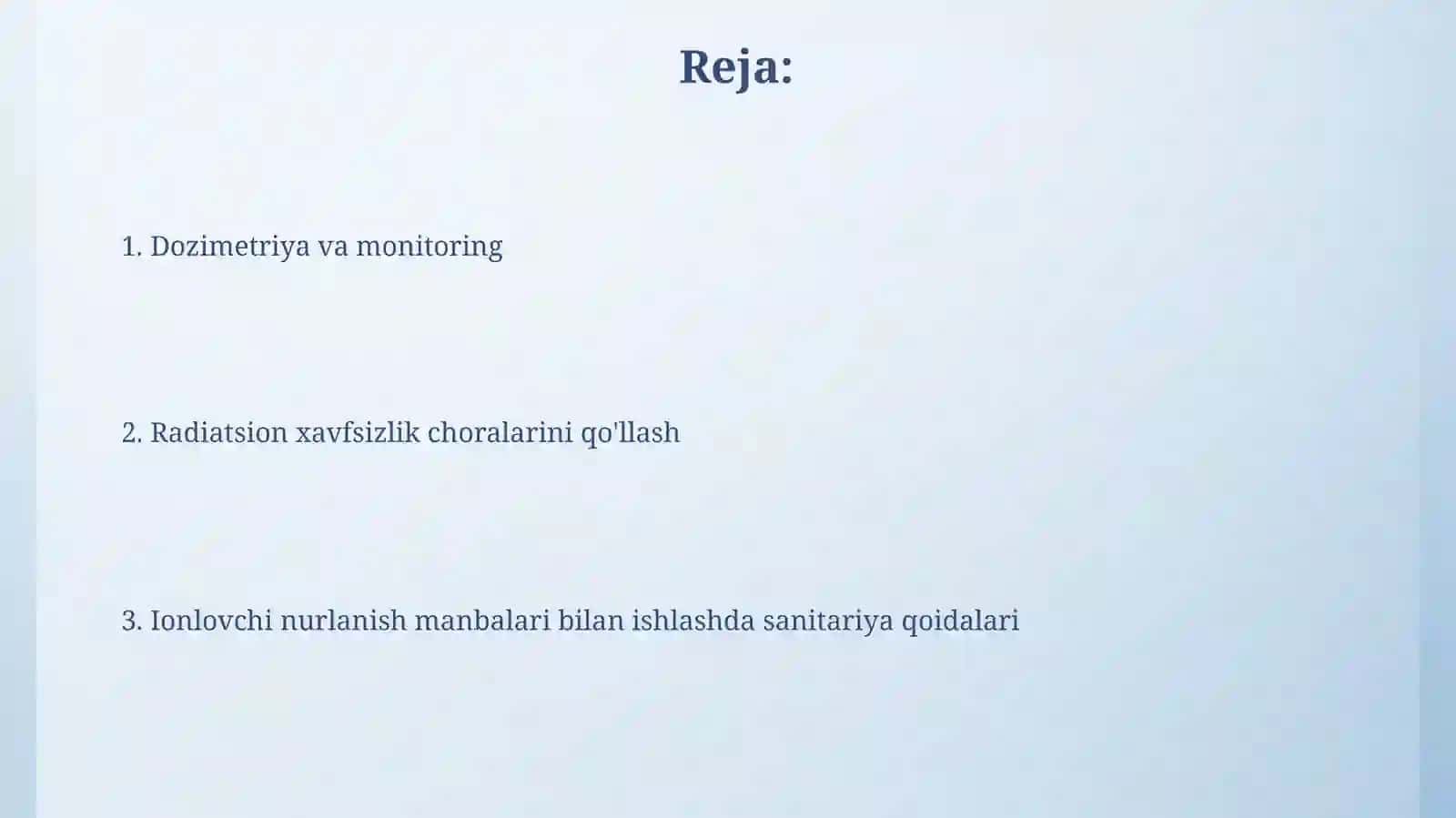 Ionlovchi nurlanish manbalari bilan ishlashni sanitariya qoidalari 2