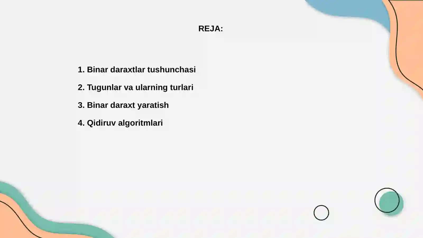 Binar daraxtlar va ular ustida amallar 2