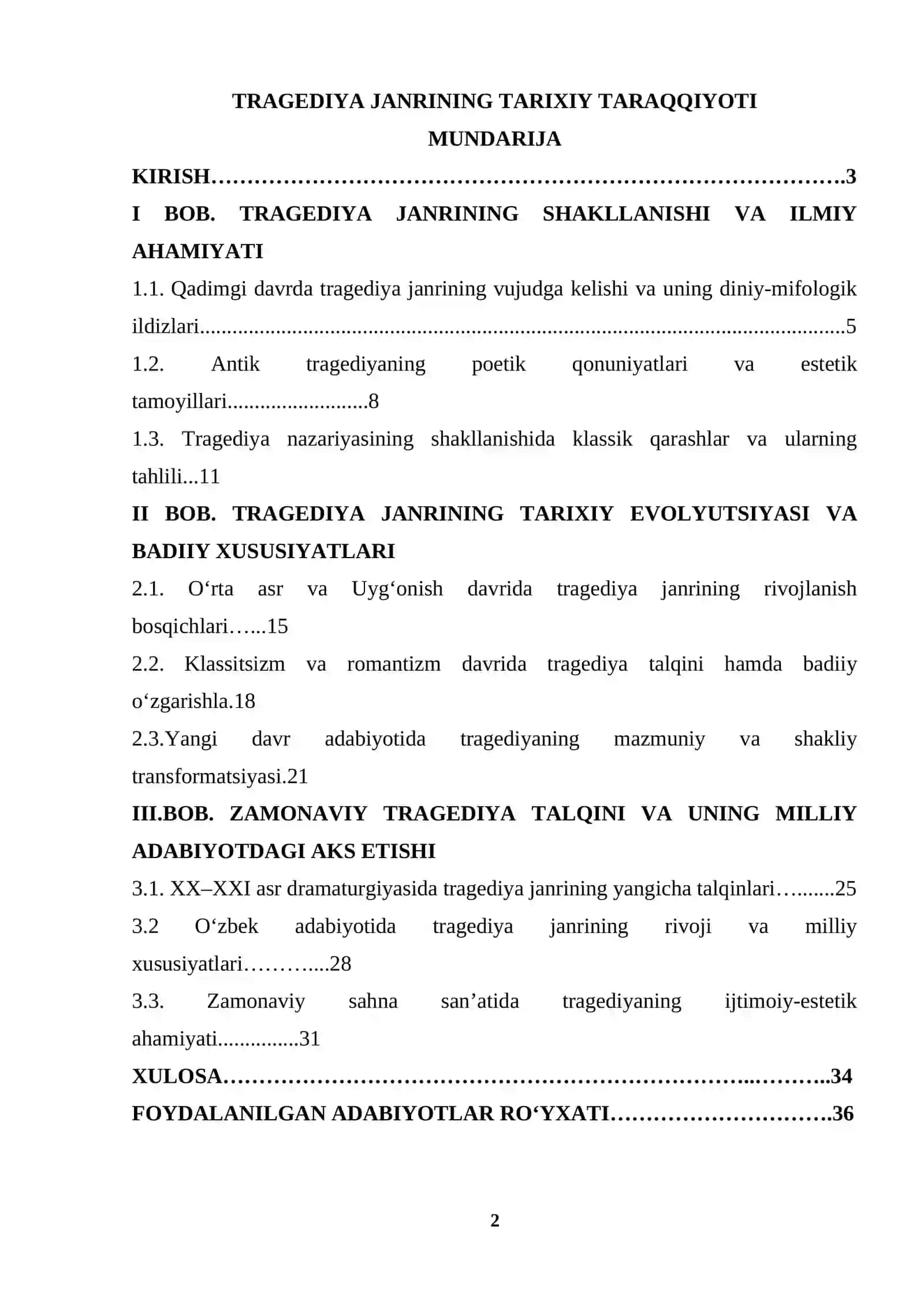 Tragediya janrining tarixiy taraqqiyoti 2