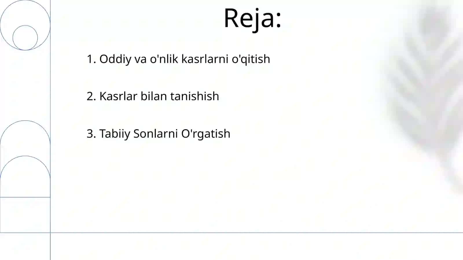 Tabiiy Sonlarni O'rgatish 2
