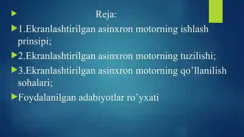 Ekranlashtirilgan asinxron motor 2