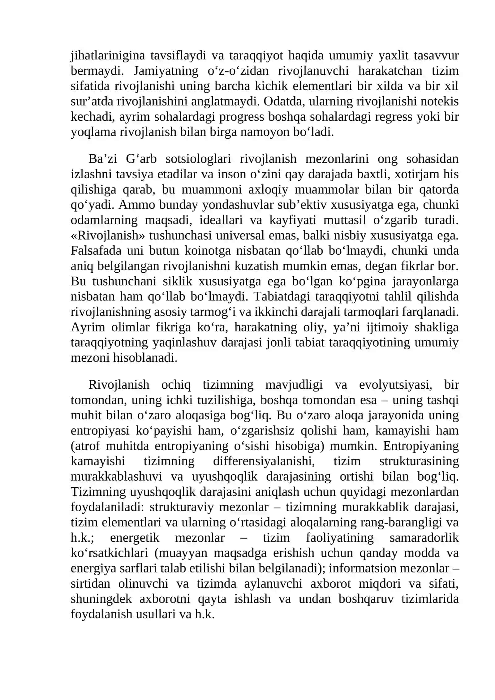 Rivojlanishning umumiy qonunlari va kategoriyalari 2