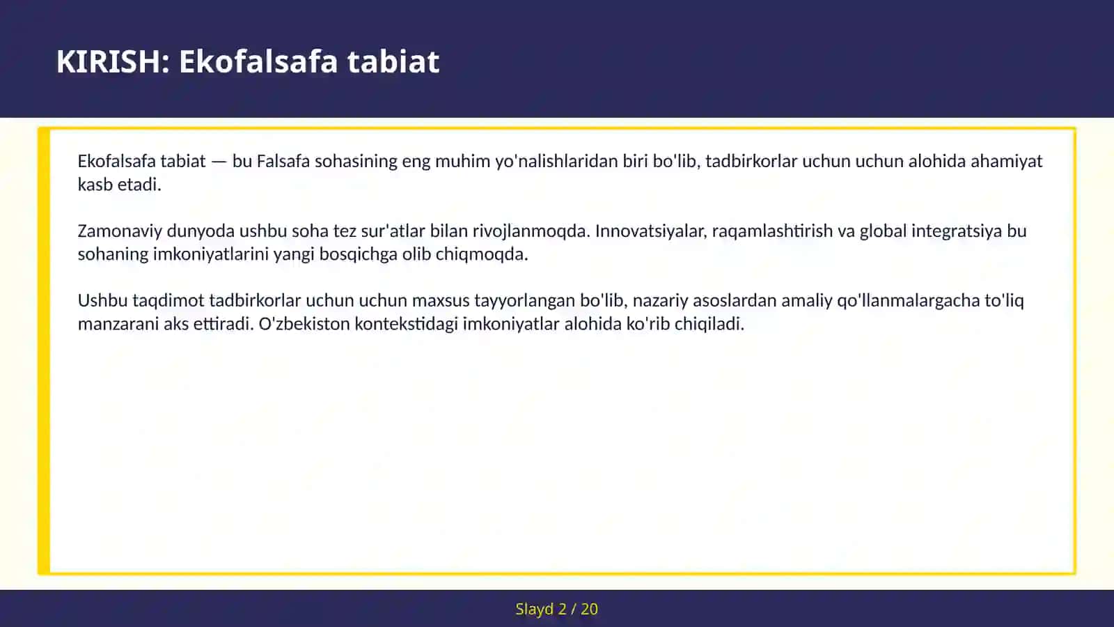 Ekofalsafa tabiat 2
